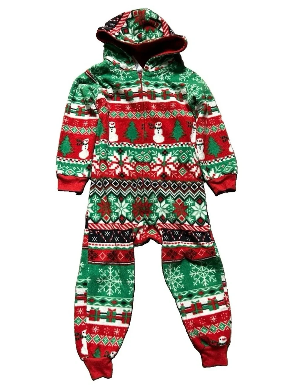 Toddler Boy Pajamas Fleece Footies Christmas Size 4T